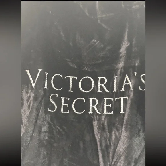 Victorias Secret VELVET Rhinestone Bling Drawstring Tote Bag Purse New W/O Tag C - Picture 6 of 6